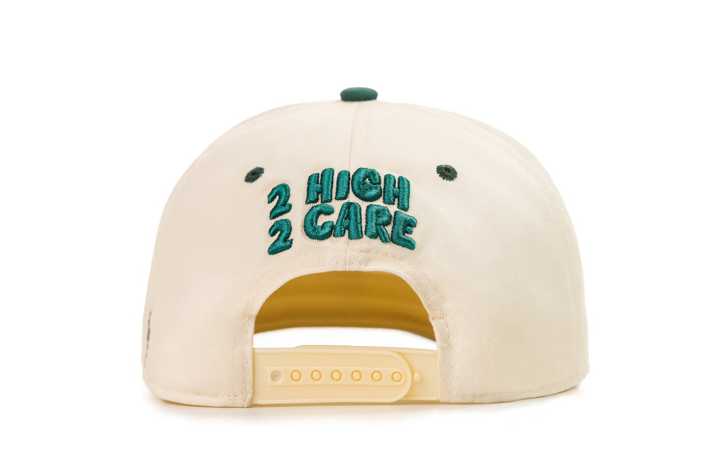 2H2C Gorra Blanco con Verde Semicurva