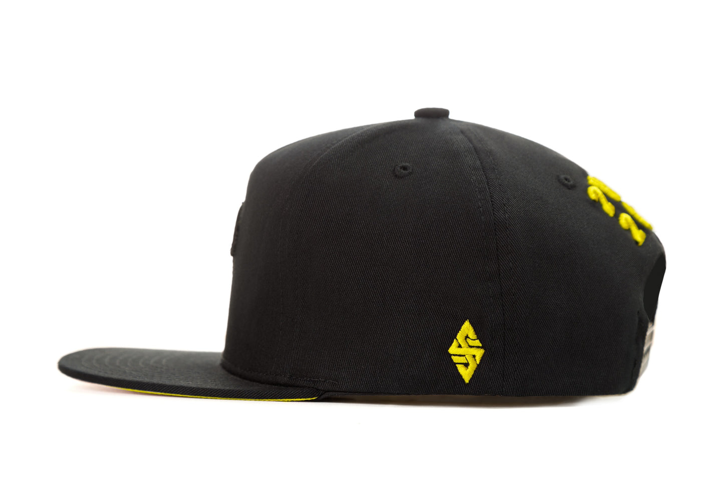 2H2C Gorra Negro con Amarillo Visera