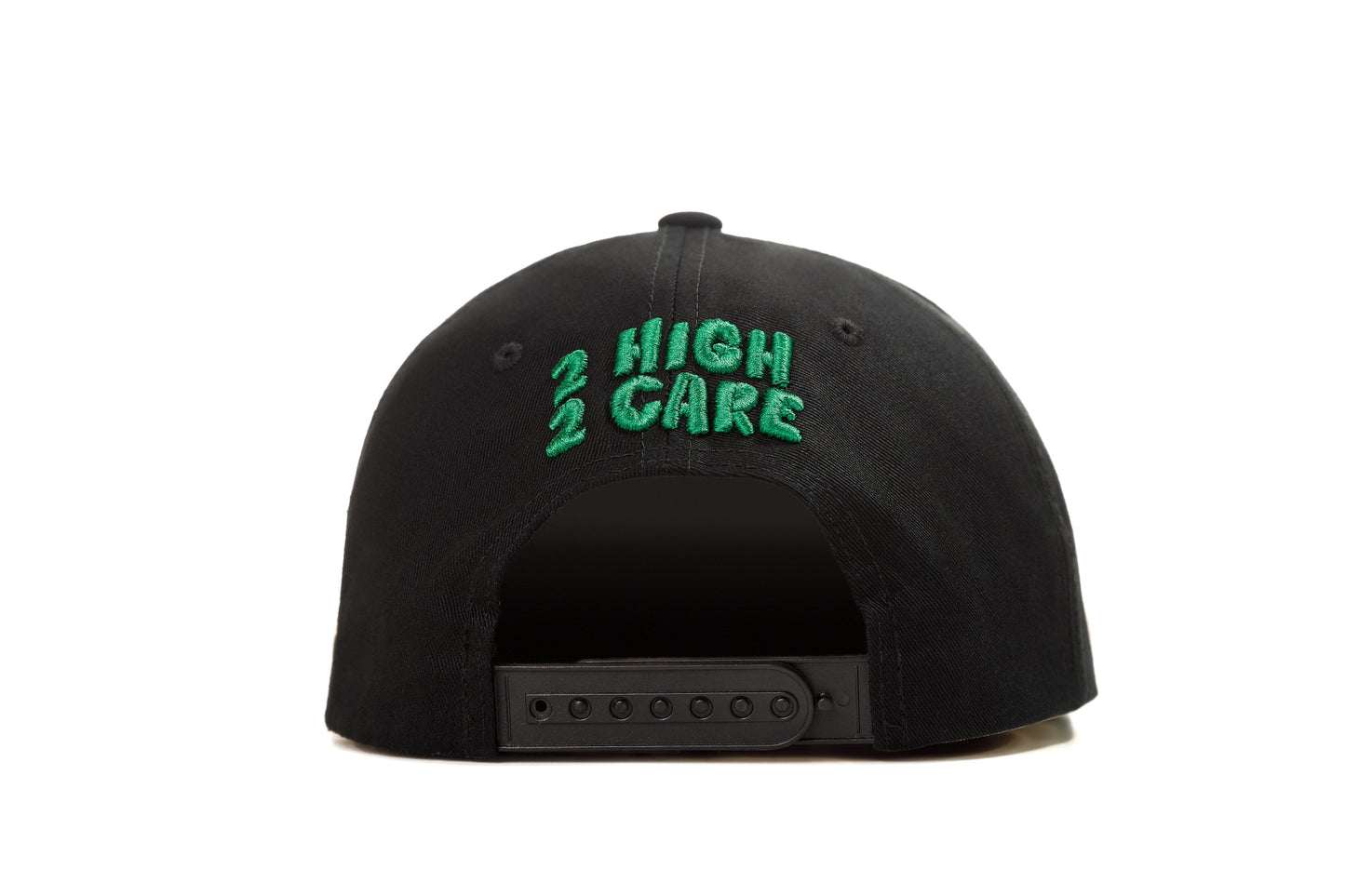 2H2C Gorra Negro con Verde Visera