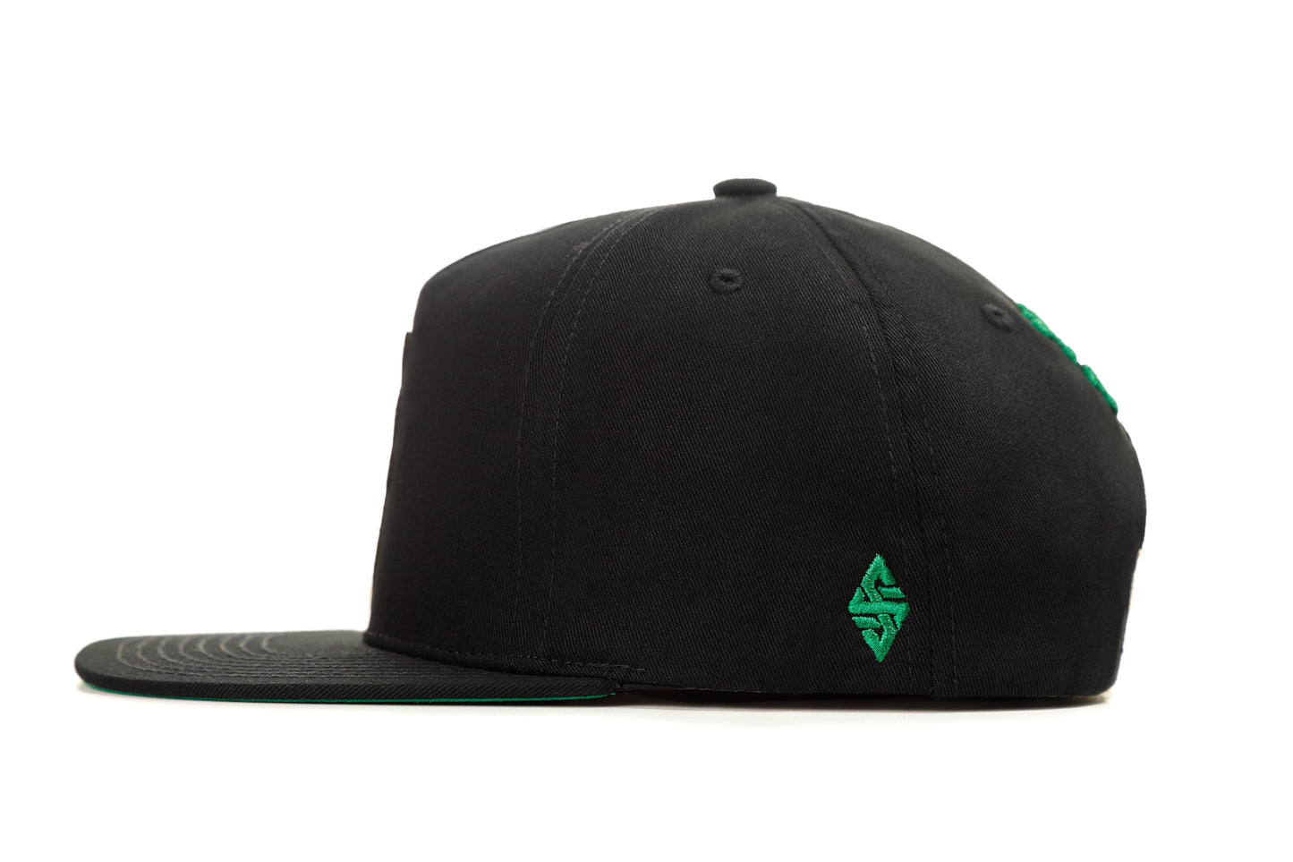 Cash Gorra Negro con Verde Visera